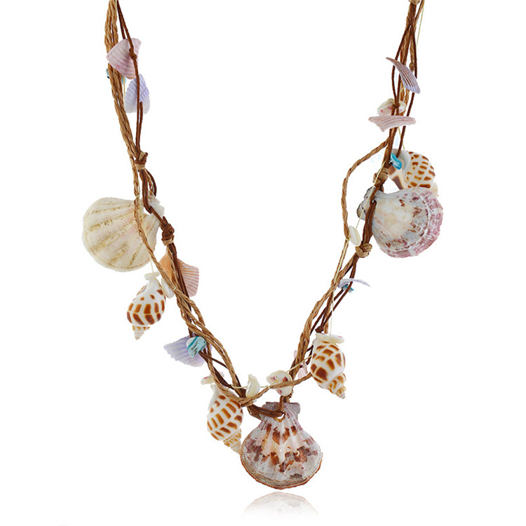 Bohemian Seashell Long Pendant A012
